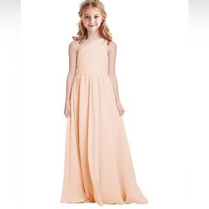 One-Shoulder Peach Dress
